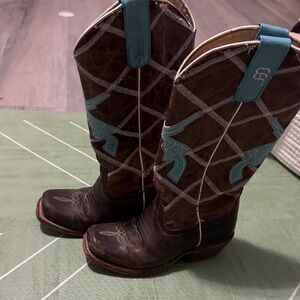 Anderson Bean Brown and Blue Kids Boots